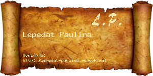 Lepedat Paulina névjegykártya